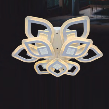 NC 8031B: Đèn áp trần LED Mica - KT: Ø600mm x H110mm - Đèn LED đổi 3 màu  - remote