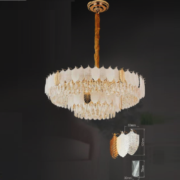 35 - TPL8032T800: Đèn thả Phale - KT: Ø800mm x H350mm - Bóng đèn E14 x 16 bóng