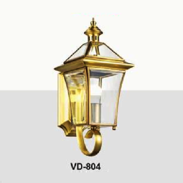 E - VD - 804: Đèn gắn tường ngoài trời đồng  - KT: L180mm x H400mm - Đèn chân E27 x 1 bóng