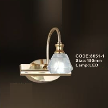 CODE: 8051 -1: Đèn rọi tranh/gương đơn - KT: L180mm - Đèn LED ánh sáng đổi 3 màu