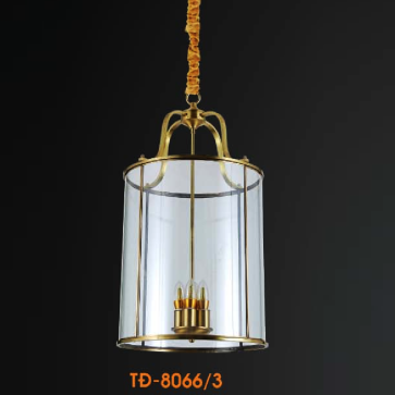 VE - TĐ - 8066/3: Đèn thả đồng - KT: Ø400mm x H730mm - Đèn chân E14 x 3 bóng
