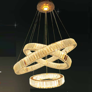 TH - 8076 - 21: Đèn thả 3 vòng LED Phale - KT: Ø(400 + 600 +800)mm x H900mm - Đèn LED đổi 3 màu