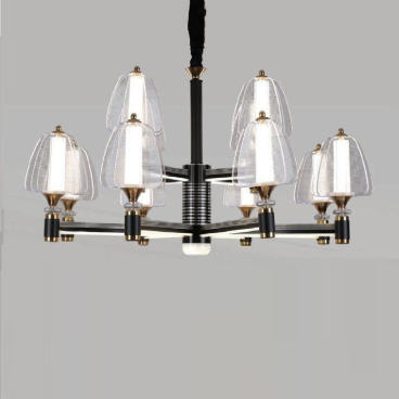 CODE: 8082/8+4: Đèn chùm LED 12 tay - KT: Ø950mm x H430mm - Đèn LED đổi 3 màu