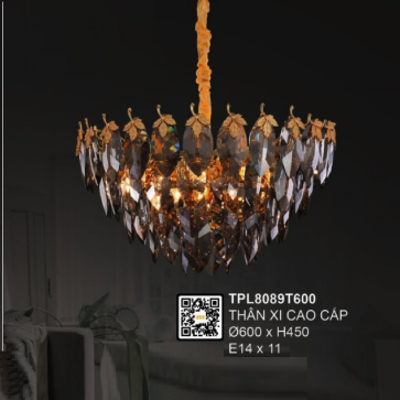 35 - TPL8089T600; Đèn thả Phale - KT: Ø600mm x H450mm - Đèn E14 x 11 bóng