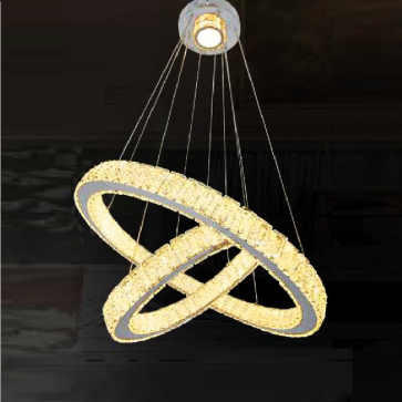 TH - 809A -19:  Đèn thả 2 vòng  LED Phale - KT: Ø(400+ 600)mm x H1000mm  - Đèn LED đổi 3 màu