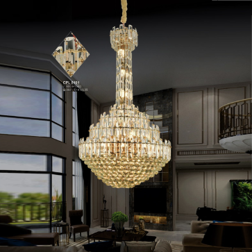 S - CPL 8101: Đèn chùm Phale - 302 hạt Phale -  KT: Ø800mm x H1500mm - Đèn chân E14 x 35 bóng