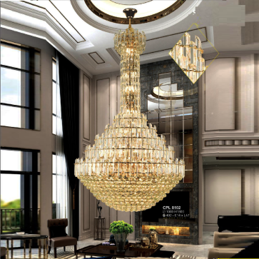 S - CPL8102: Đèn chùm Phale - KT: Ø1000mm x H1800mm - Bóng đèn E14 x 47 bóng