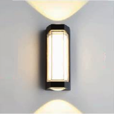 AN - VL - 8812/L: Đèn gắn tường ngoài trời - KT: L85mm x W85mm x H180mm - Đèn LED 16W, ánh sáng vàng