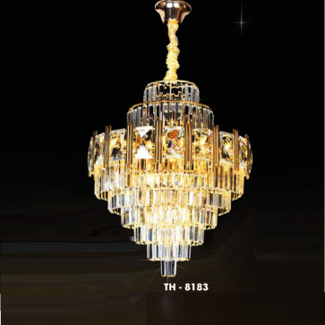 TH - 8183: Đèn thả Phale K9 cao cấp - KT: Ø600mm x H1000mm - Đèn chân E14 x 19 bóng