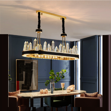 TH - 8134: Đèn thả Ngang Phale K9 - KT: L950mm x W350mm x H1000mm - Đèn LED đổi 3 màu