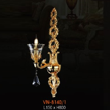 VE - VN - 8140/1: Đèn gắn tường nến chao thủy tinh - KT: L170mm x H800mm - Đèn nến E14 x 1 bón