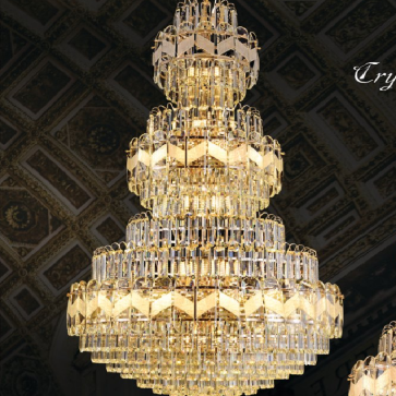 HF - CFL 8186: Đèn chùm Phale - KT: Ø800mm  x  H1300mm - Đèn E14 x 25 bóng