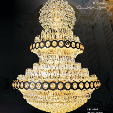 HF- CFL 8187: Đèn chùm Phale - KT: Ø1200mm x H1800mm -  - Bóng đèn E14 x 36 bóng