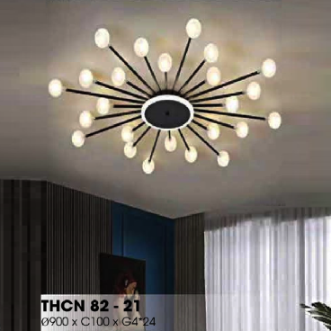 THCN 82-21: Đèn chùm LED 24 bóng - KT: Ø900mm x H100mm - Đèn LED G4 x 24 bóng