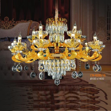VE - CN - 8200/15: Đèn chùm nến Phale 15 tay - KT: 930mm x H 650mm - Bóng đèn nến E14 x 15 bóng