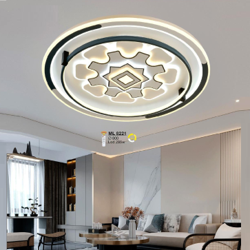 SN - ML 8221: Đèn áp trần LED Mica - KT: Ø800mm  - Đèn LED 285W - Ánh sáng đổi 3 màu - Remote