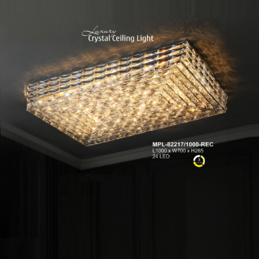 A - MPL - 82217/1000 - REC: Đèn áp trần chữ nhật  LED Phale  - KT: L1000mm x W700mm x H260mm - Đèn LED đổi 3 màu