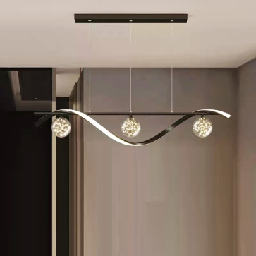 THCN 8252: Đèn thả ngang LED chao quả bi - KT: L1000mm x H900mm - Đèn LED