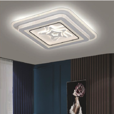 VE - MT - 8280/2: Đèn ốp trần LED - KT: L600mm x W600mm x H100mm - Đèn LED đổi 3 màu - Remote