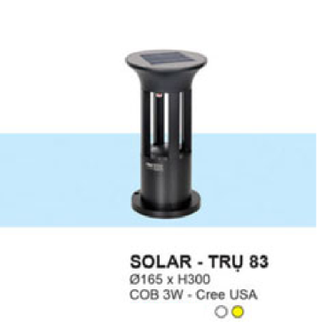SOLAR - TRỤ 83: Đèn trụ sân vườn sử dụng NLMT