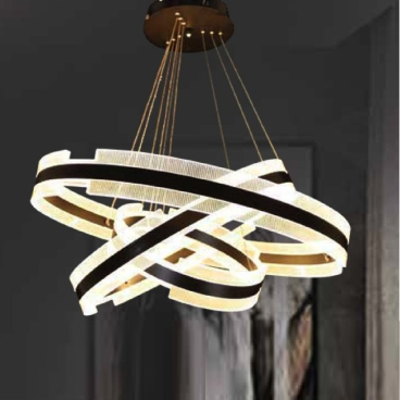 TH - 8325: Đèn thả 3 vòng LED - KT: Ø(400+600+800)mm x H1000mm - Đèn LED đổi 3 màu