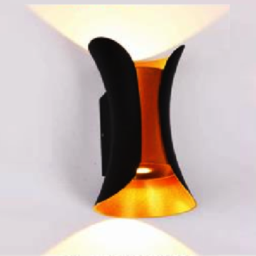 AN - VL - 8340/BK - IP 65: Đèn gắn tường ngoài trời  - KT: L100mm x H200mm - Đèn LED 10W ánh sáng vàng 3000K