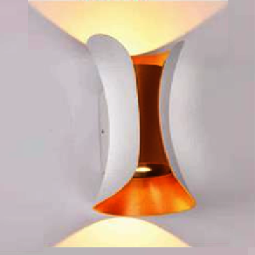 AN - VL - 8340/WH - IP 65: Đèn gắn tường ngoài trời  - KT: L100mm x H200mm - Đèn LED 10W ánh sáng vàng 3000K