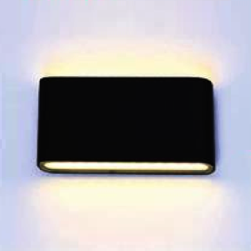 AN - VL - 8408B/BK -170: Đèn gắn tường ngoài trời -  KT: L170mm x H90mm - Đèn LED 12W ánh sáng vàng 3000K