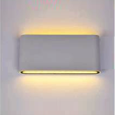 AN - VL - 8408B/WH -170: Đèn gắn tường ngoài trời -  KT: L170mm x H90mm - Đèn LED 12W ánh sáng vàng 3000K