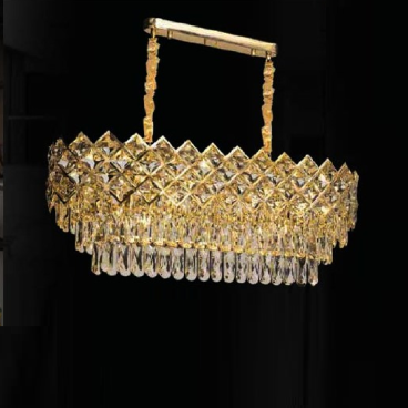 TH - 8451/Ngang 800: Đèn thả Ngang Phale - KT: Ø800mm x W350mm x H1000mm - Bóng đèn chân E14 x 10 bóng