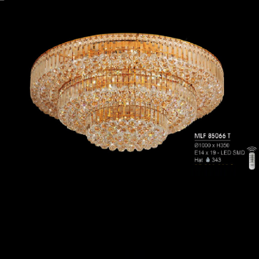 H - MFL 85066T: Đèn áp trần Phale LED - KT: Ø1000mm x H350mm - Bóng đèn E14 x 19 bóng + Đèn LED SMD