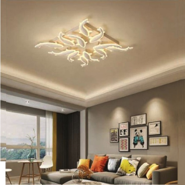 E - ML - 8525/12: Đèn áp trần LED vuông 12 cánh - KT: L820mm x W820mm - Đèn LED 162W - Ánh sáng đổi 3 màu