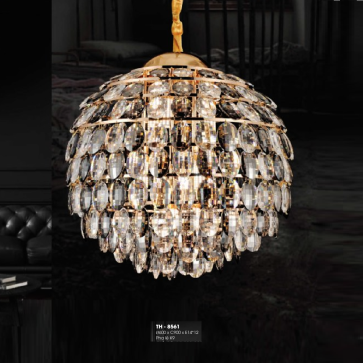 TH - 8561: Đèn thả Phale K9 cao cấp  - KT: Ø600mm x H900mm - Bóng đèn chân E14 x 12 bóng