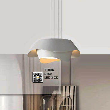 TTK86: Đèn thả đơn - KT: D600mm  - Đèn LED đổi 3 màu