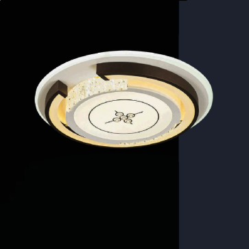E - ML - 8601: Đèn áp trần LED MIca  - KT: Ø500mm x H100mm - Đèn LED 30W ánh sáng đổi 3 màu - Remote màu