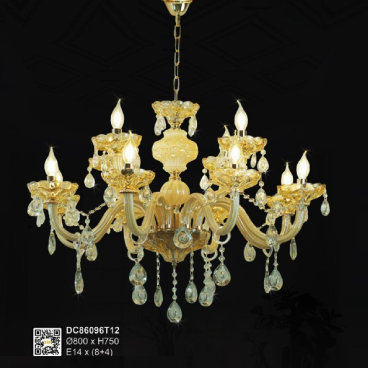 35 - DC86096T12: Đèn chùm nến 12 tay - KT: Ø800mm x H750mm - Bóng đèn E14 x 12 bóng
