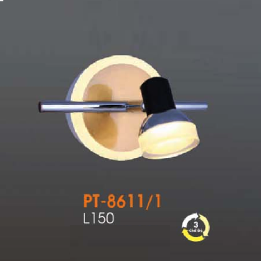 VE - PT - 8611/1: Đèn rọi tranh/gương đơn - KT: L150mm - Đèn LED đổi 3 màu