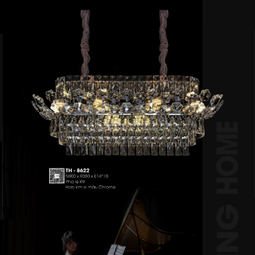 TH - 8622: Đèn thả Phale gắn ngang - KT: L900mm x W350mm  - Bóng đèn E14 x 10