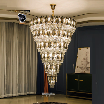 CODE: 8632/1200: Đèn thả Phale - KT: Ø1200mm x H1800mm - Bóng đèn E14 x 60 bóng