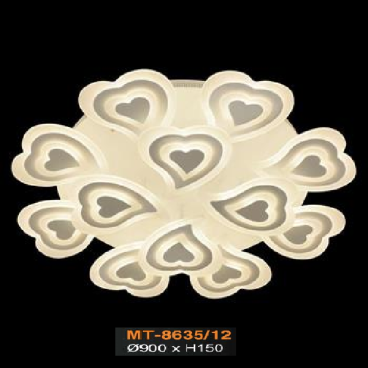 VE - MT - 8635/12: Đèn áp trần LED12 cánh - KT: Ø900mm x H150 - Đèn LED đổi 3 màu