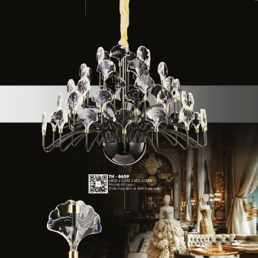 TH - 8659: Đèn chùm LED Phale - KT: Ø800mm x H690mm -  Đèn LED ánh sáng vàng trung tính 4000K