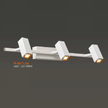 VE - PT - 8671/3A: Đèn rọi tranh/gương đôi - KT: L460mm - Đèn LED ánh sáng vàng 3000K