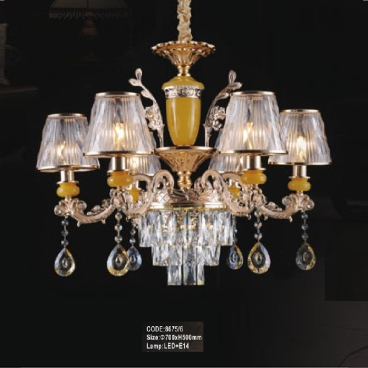 CODE: 8675/6: Đèn chùm 6 tay - KT: Ø700mm x H500mm - Bóng đèn E14 x 6 bóng + Đèn LED