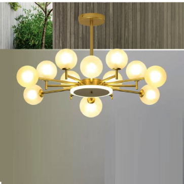 HF - TL 8676/12: Đèn chùm LED 12 bóng - KT: 760mm x H700mm - Đèn LED 60W +3W  ánh sáng đổi 3 màu