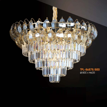 VER - TPL - 86878/800: Đèn thả Phale - KT: Ø800mm x H1000mm - Đèn chân E14 x 22 bóng