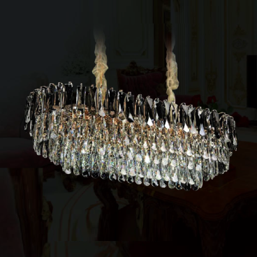 VE - TPL - 8688C: Đèn thả Phale ngang - KT: L800mm x  H320mm - Đèn chân E14 x 10 bóng