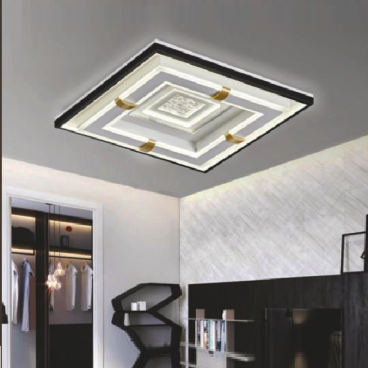 VE - MT - 8694S: Đèn ốp trần LED - KT: L500mm x W500mm x H100mm - Đèn LED đổi 3 màu - Remote