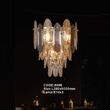 CODE: 8696: Đèn gắn tường Phale - KT: L280mm x H330mm - Bóng đèn E14 x 3