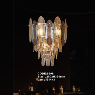 CODE: 8696: Đèn gắn tường Phale - KT: L280mm x H330mm - Bóng đèn E14 x 3