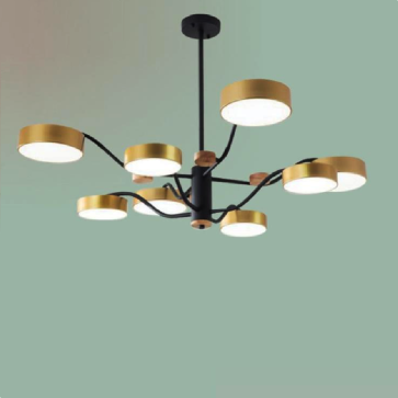 HF - TL 8702/8: Đèn chùm LED 8 bóng - KT: Ø1050mm x H250mm - Đèn LED 112W đổi 3 màu